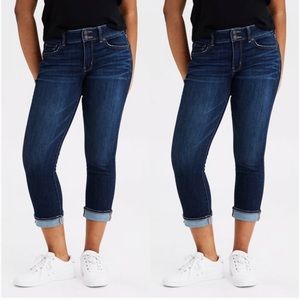 American Eagles 🦅 Outfitters Artist Crop Super Stretch - Dark Wash - Regular 8
